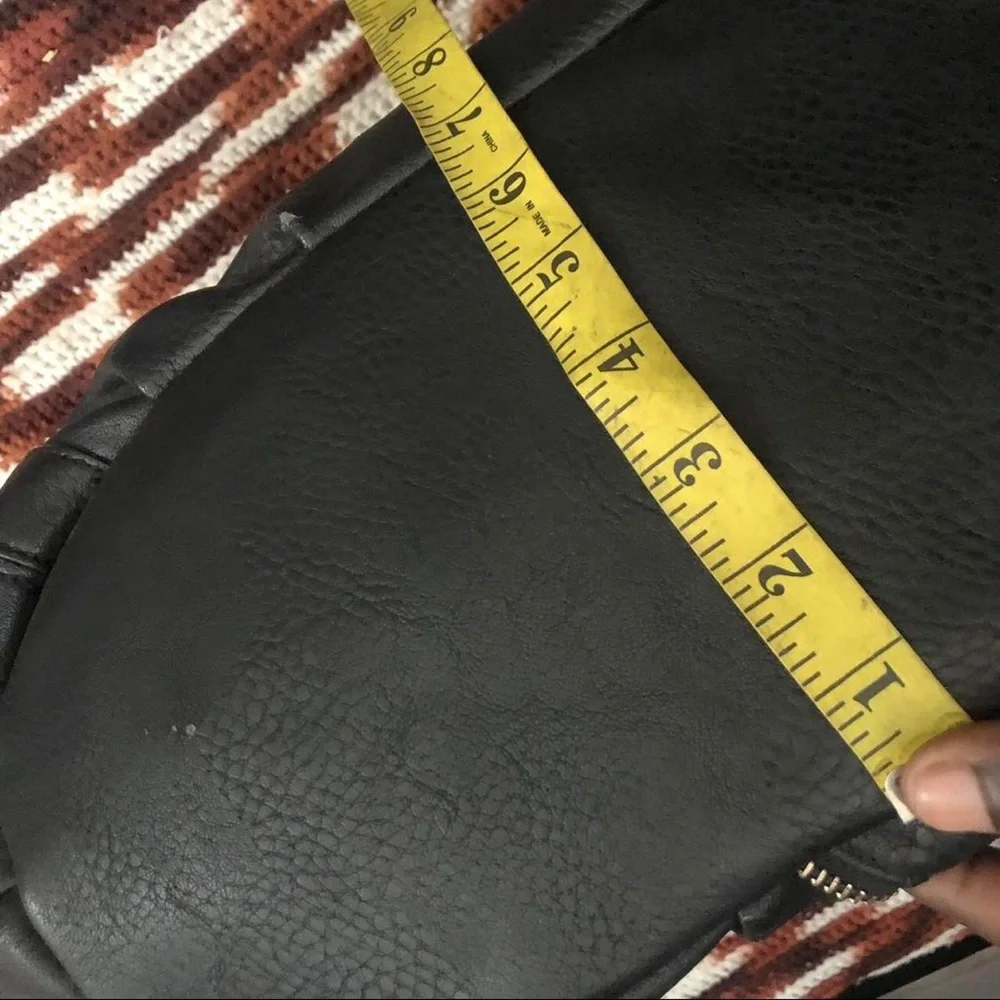 2000s Large Hobo Goth Biker Grunge Black Leather Shoulder Hand Bag Purse Zippers